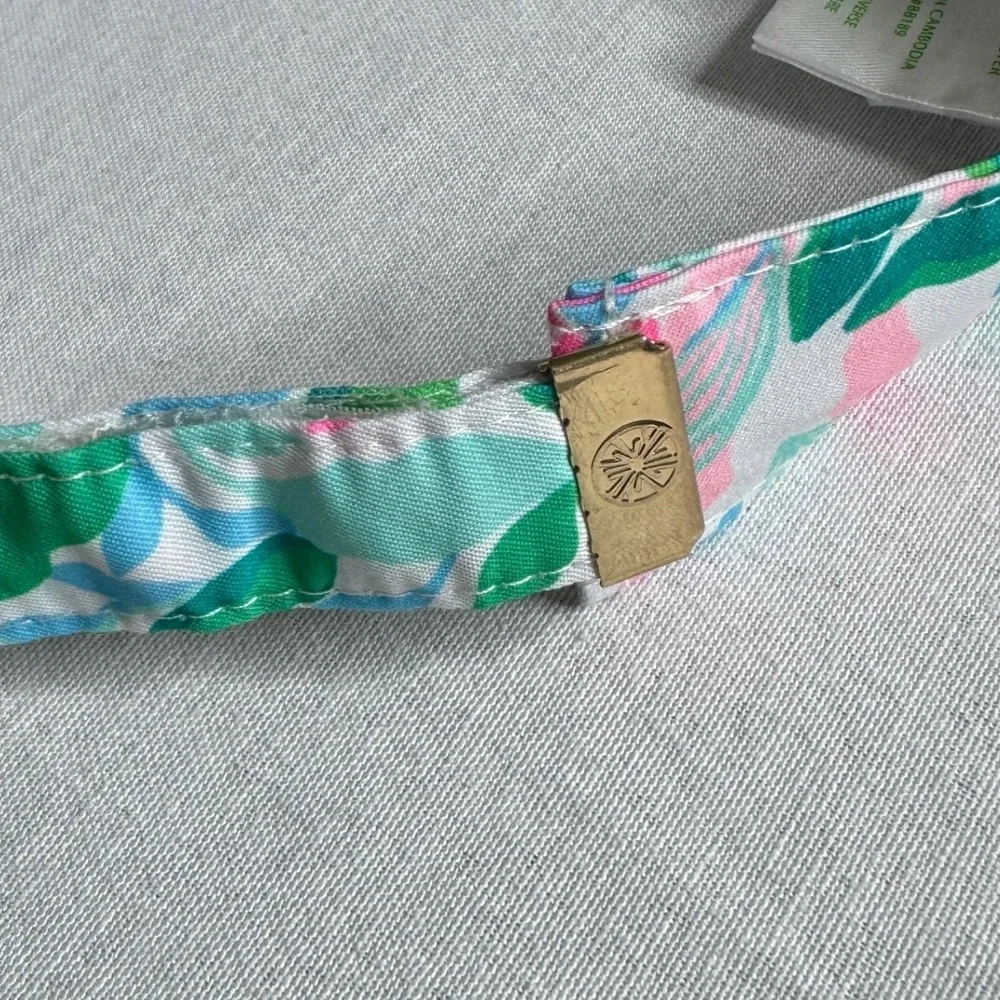 Lilly Pulitzer Holding Court Floral Leaf Print Resort Visor Womens Tropical